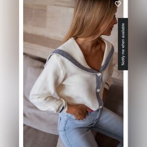 Easy Clothes- Ecru Daryl Cardigan